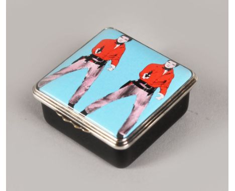 A HALCYON DAYS ANDY WARHOL, ELVIS I & II 1964 SQUARE SNUFF BOX , No. 295 of 500.