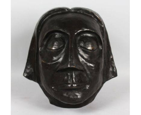 AFTER ERNST BARLACH (1870-1938) GERMAN THE HOVERING ANGEL BRONZE BUST. Signed BARLACH 1925.  10.5ins high.