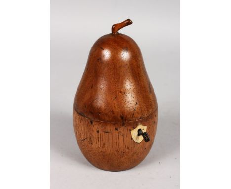 A GOOD PEAR TEA CADDY.