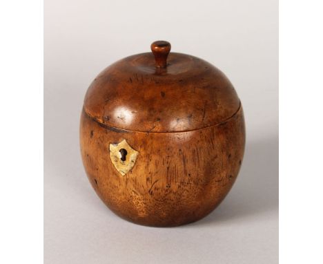 AN APPLE TEA CADDY.  4.5ins.