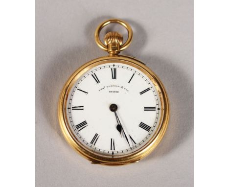 A SMALL 18CT GOLD POCKET WATCH, THOMAS RUSSELL & SON, 105936.