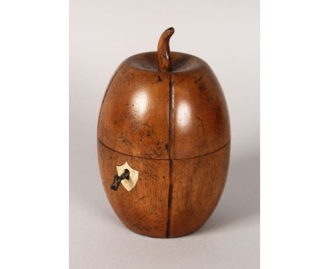 A MELON TEA CADDY.  6.5ins.