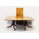 A GOOD WILLIAM IV MAHOGANY EXTENDING DINING TABLE, comprising a pair of rounded rectangular ends