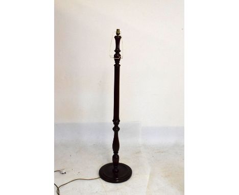 Mahogany finish standard lamp  