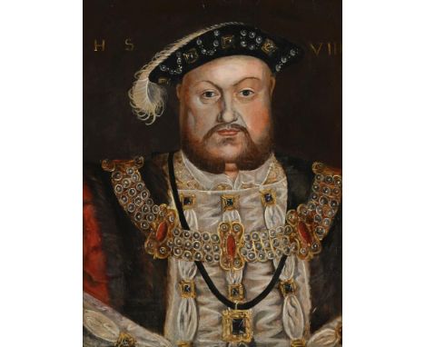 AFTER HANS HOLBEIN THE YOUNGER PORTRAIT OF HENRY VIII, HEAD AND SHOULDERS  Oil on panel 57 x 42cm (22¼ x 16½ in.)  Provenance