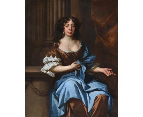 SIR PETER LELY (BRITISH 1618-1680) AND STUDIO PORTRAIT OF A LADY, POSSIBLY A MEMBER OF THE COURT Oil on canvas 127 x 103cm (5
