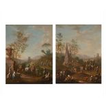 JOHANN CHRISTIAN VOLLARDT (GERMAN 1708-1769), ITALIANATE LANDSCAPES WITH FIGURES