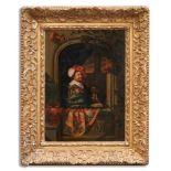 FOLLOWER OF WILLEM VAN MIERIS THE ELDER, A MAN AT A WINDOW HOLDING A GOBLET