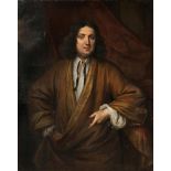 CIRCLE OF GODFREY KNELLER (BRITISH 1646-1723), PORTRAIT OF GENTLMAN WEARING A RUST COAT