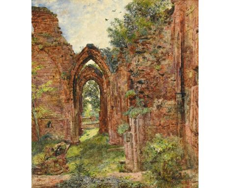 WILLIAM HUGGINS (BRITISH 1820-1884) THE RUINS OF ST JOHN'S CHESTER  Oil on canvas Signed and dated `1873' (lower right) 51 x 