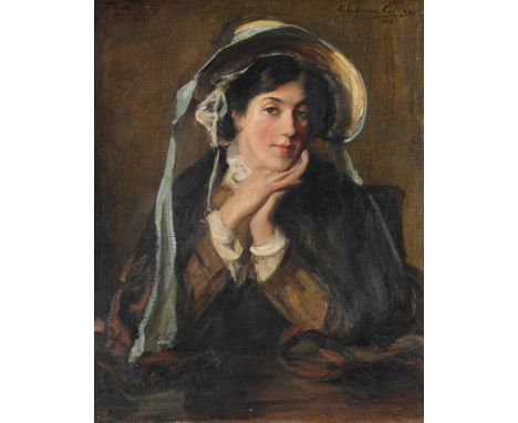 GRAHAM GLEN (SCOTTISH 1878-1951) MEDITATION Oil on canvas Signed and dated `1908' (upper right) 50 x 40cm (19½ x 15½ in.)This