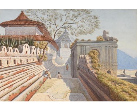 C H S BAYBROOKE (BRITISH 19TH CENTURY) SRI DALADA MALIGAWA, KANDY, SRI LANKA, (TEMPLE OF THE SACRED TOOTH RELIC) Watercolour 