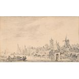 JAN JOSEFSZ. VAN GOYEN (DUTCH 1596 - 1656), FISHERMEN APPROACHING A HARBOUR