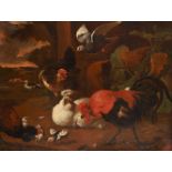 FOLLOWER OF MELCHIOR D'HONDECOETER, FOWL BIRDS IN A LANDSCAPE