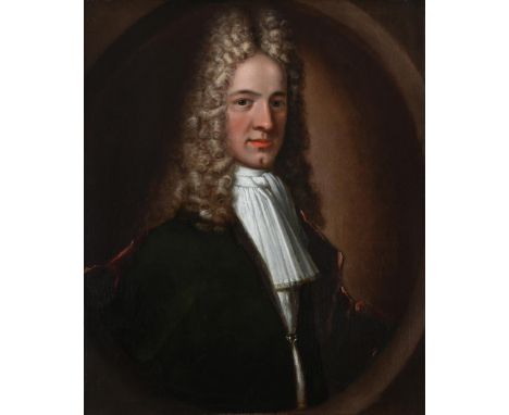 ENGLISH SCHOOL (EARLY 18TH CENTURY)  PORTRAIT OF HENRY STREATFEILD OF CHIDDINGSTONE (1679-1747) Oil on canvas, feigned oval  