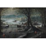 CIRCLE OF DENIS VAN ASLOOT (FLEMISH 1570-1628), A FROZEN RIVER