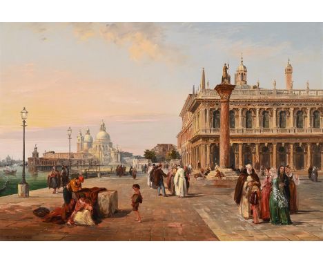 EDWARD PRITCHETT (BRITISH 1808-1894) VENICE Oil on canvas Signed (lower left) 42 x 63cm (16½ x 24¾ in.)   Condition Report:  