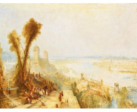 MANNER OF JOSEPH MALLORD WILLIAM TURNER  A VIEW OF A CITY BY A RIVER  Oil on canvas 86 x 112cm (33¾ x 44 in.)   Condition Rep