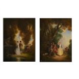 AFTER ANTOINE WATTEAU, THE CASCADE; THE COUNTRY DANCE (2)