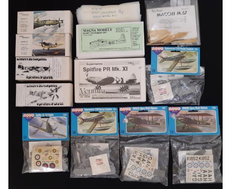 13 model aircraft kits, 1:72 scale including plastic, resin and white metal kits by Ventura, Magna, Airkit, Atkins, Aero-Imag