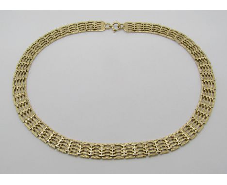 9ct gate link necklace, maker 'JAM', 28.5g 