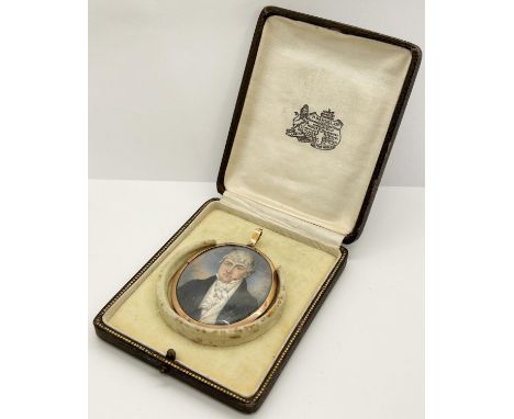 RSPCA / political / animal rights interest: an early 19th century portrait miniature on ivory, depicting colonel Richard (Hum