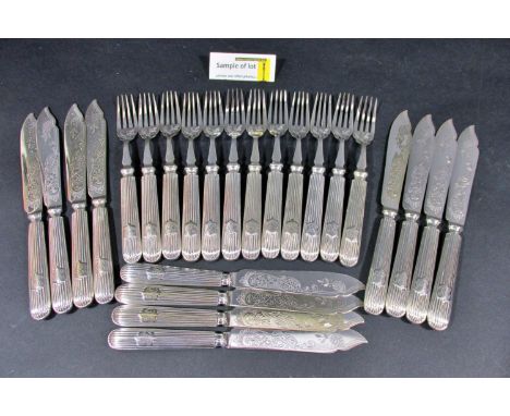 An oak Maple &amp; Co canteen for cutlery containing a selection of random loose cutlery, together with a collection of match