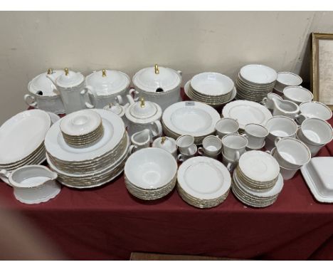 An extensive Selzmann Weiden gold rimmed dinner and tea service