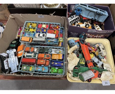 A collection of playworn diecast model vehicles 