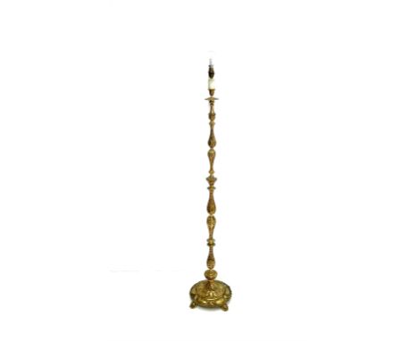 Ornate brass standard lampDimensions: Height:&nbsp;151cm&nbsp;Click here to view further images, condition reports, sale time