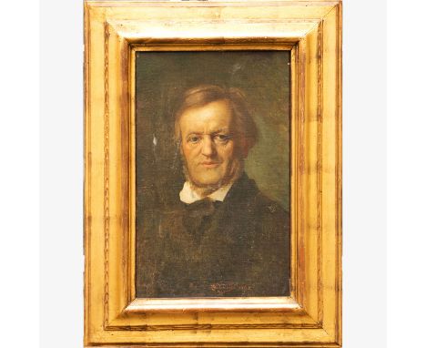 Portraitist around 1920, portrait of Richard Wagner (1813-1883), oil on canvas, signed and dated on the bottom 1933, framed, 