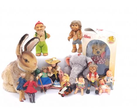 Steiff Macki, Schuco bear &amp; others including: (1) Steiff Macki figure, with tag (faded and creased); (2) Steiff Mecki fig