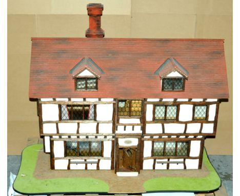 A House for a Home The Ultimate Doll's House built by Clive Addis, "The Elms" 1542, wooden 1/12 scale Tudor doll's house No.6