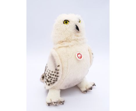 Steiff Harry Potter Hedwig owl, LE 565/1500, 2017, white and grey alpaca/plush, white tag, gold button EAN 354854, Near Mint 