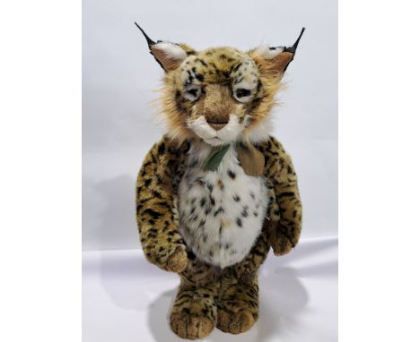 Charlie Bears Lazarus lynx wild cat, CB171704, designed by Isabelle Lee, LE 951/1000, brown and cream plush, with swing label