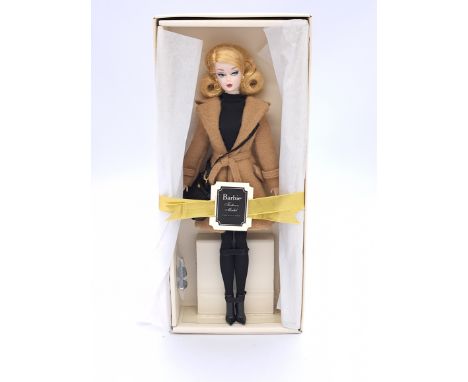 Mattel Barbie Silkstone, Classic Camel Coat, gold label, # DGW54, within Good Plus to Excellent box, Excellent Plus to Near M