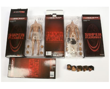 TBL League four Super-Flexible male body figures with five sculpted heads, soft PVC with an internal stainless steel skeleton