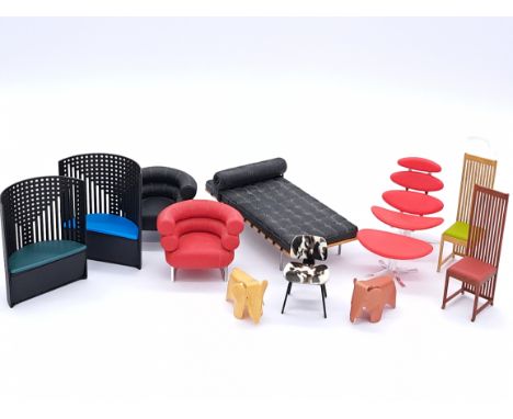 Design Interior Collection vol. 6., full set of six boxes (12 total pieces), includes two Frank Lloyd Wright 'Robie' chairs, 