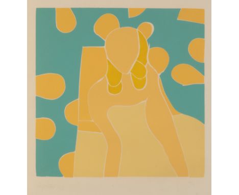 *PHILIP SUTTON (B. 1928) A model with yellow hair signed and dated 1968 in pencil to the margin, hors commerce screenprint in