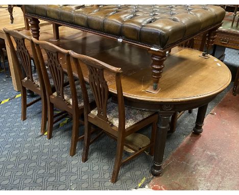 MAHOGANY DINING TABLE &amp; 8 CHAIRS