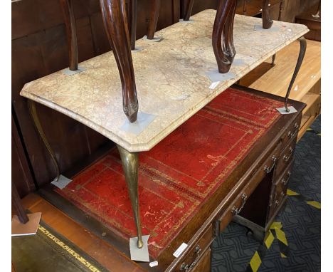 OBLONG MARBLE TOP TABLE