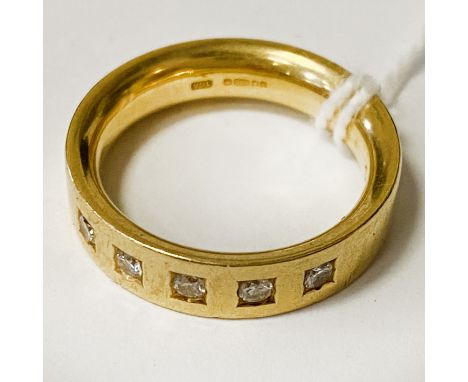 18CT 5 STONE DIAMOND RING SIZE L