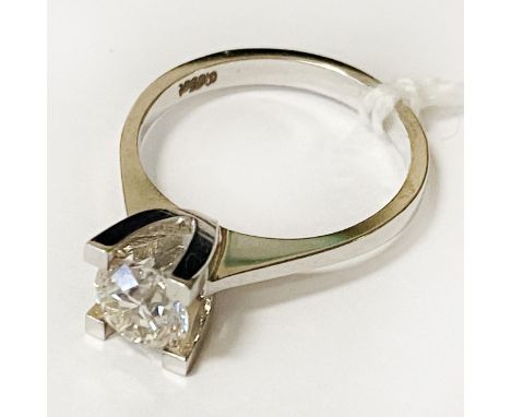 14CT GOLD SOLITAIRE DIAMOND RING - APPROX 0.88CT - SIZE J