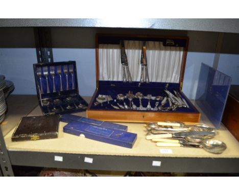 Collection of silver plate to include flatware