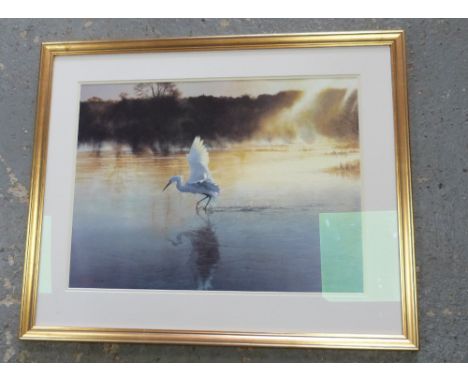 Matthew Hillier - 'Breaking the Silence and Egret', signed limited edition coloured print, artists proof 22/39, with certific