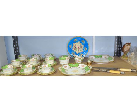 Coalport part tea service, and other items to include spectacles, 