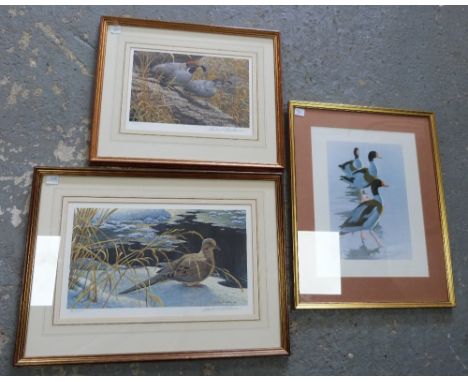 Two Robert Bateman signed coloured prints, and a Keith Shackleton signed coloured print 