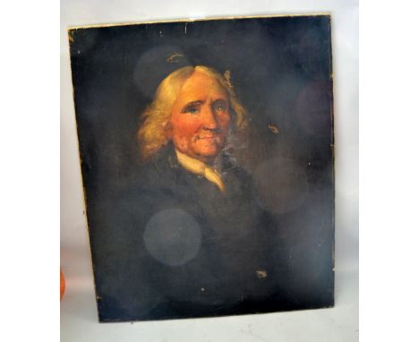 Large oil portrait (possibly Benjamin Franklin US President)