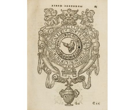 Cryptography.- Porta (Giovanni Baptista della) De furtivis literarum notis vulgo. De ziferis libri IIII, woodcut device on ti