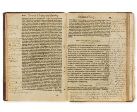 Gardening.- Hill (Thomas) The Profitable Art of Gardening, part 1 only (of 2), largely printed in black letter, 3 woodcuts (2